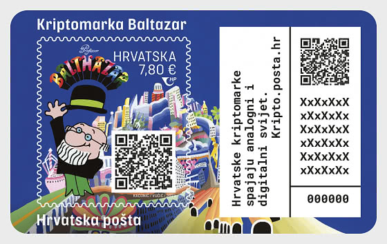 Croatian Post Crypto Stamp - Kriptomarka Baltazar